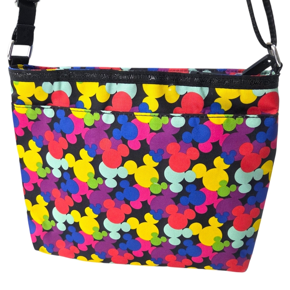 Disney Parks Mouse Icons Crossbody Bag Handbag Purse  Multicolred Black Mickey - Picture 11 of 16